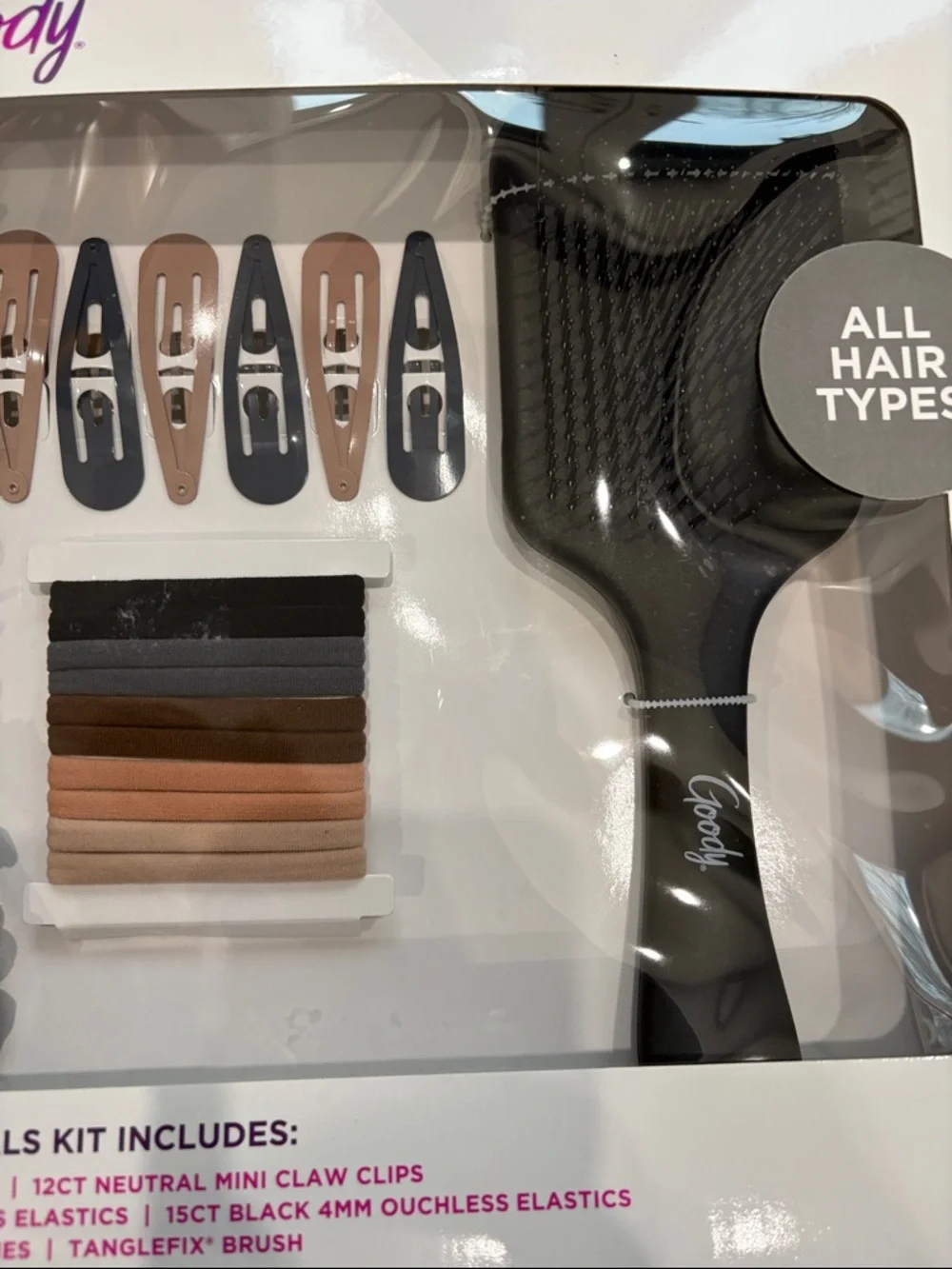 Goody Women’s Everyday Hair Styling Kit - Black, Brown & Neutral